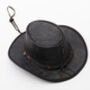 Soft Distressed Foldable Leather Hat Unisex, thumbnail 4 of 11