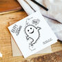 Halloween Cute Ghost 'Make Your Own Decoration' Card, thumbnail 2 of 3