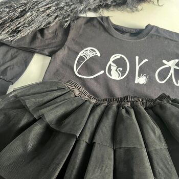 Personalised Halloween Tutu And Top Baby To Child, 2 of 6