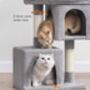 Cat Tree 74 Cm Cat Tower For Medium Cats Light Grey, thumbnail 8 of 8