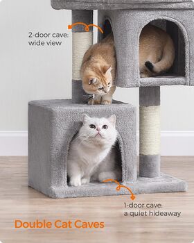 Cat Tree 74 Cm Cat Tower For Medium Cats Light Grey, 8 of 8