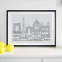 Paris Skyline Typography Print, thumbnail 2 of 6