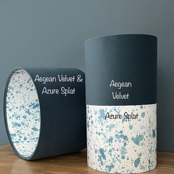 Azure Blue Abstract Paint Splat Lampshades, 4 of 6