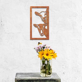 Rusty Peaking Goats Metal Large Wall Decor, 10 of 10