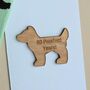 '80 Pawfect Years!' Dog Token And Birthday Card, thumbnail 2 of 2