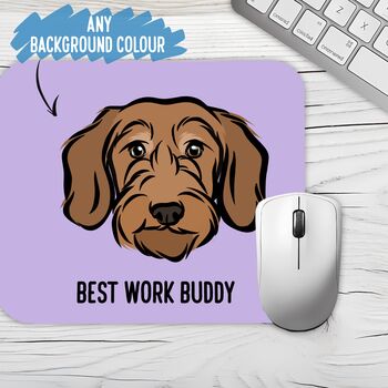 Wire Haired Dachshund Face Mouse Mat, 2 of 4