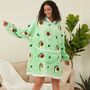 Giant Thick Fluffy Mummy And Me Avocado Hoodie Blankets, thumbnail 3 of 7