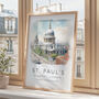 London Travel Poster Of St Paul's Cathedral, thumbnail 4 of 7