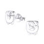 Little Pig Sterling Silver Earrings, thumbnail 5 of 7