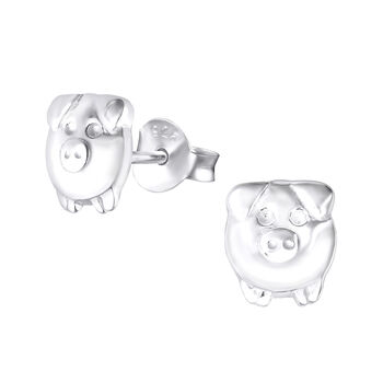 Little Pig Sterling Silver Earrings, 5 of 7