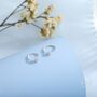 Sterling Silver Minimalist Ball Huggie Hoop Threader Earrings, thumbnail 1 of 12