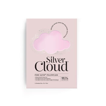 Silver Cloud Pink Satin Pillowcase With Silver Ions, 5 of 5