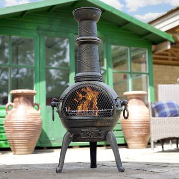 Large Cast Iron Chiminea With Grill, 2 of 6