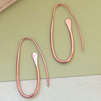 Oval Paperclip Sterling Silver Drop Earring, 5 of 6