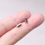 Onyx Stone Stud Earrings, Black Stone Studs, January Birthstone, thumbnail 1 of 7