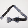 Mens Blue Ditzy Floral Ready Tied Adjustable Bow Tie, thumbnail 12 of 12