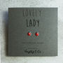 Lady Bird Sterling Silver Earrings, thumbnail 5 of 6