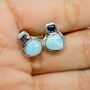 Larimar And Iolite Sterling Silver Earrings, thumbnail 7 of 7