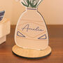 Personalised Free Standing Flower Vase Desk Art, thumbnail 2 of 3
