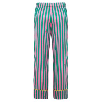 Flamingo Stripe Amelie Silk Children's Pyjama Set, 8 of 12