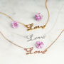 Love Script Sterling Silver Necklace Gift Card, thumbnail 1 of 12