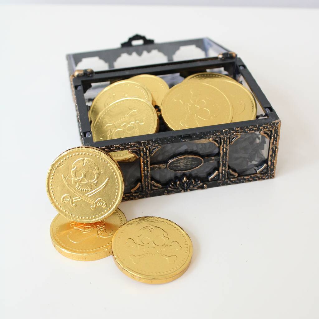 toy treasure chest with coins