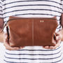 Personalised Initials Leather Wash Bag, thumbnail 3 of 12