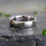 Platinum Wedding Band With A Baguette Diamond, thumbnail 2 of 5