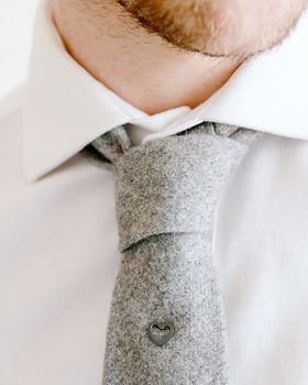 Geometric Heart Tie Pin. Wedding Tie Pin For Groom, 11 of 12