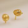 Pine Cone Stud Earrings In Sterling Silver, thumbnail 5 of 12