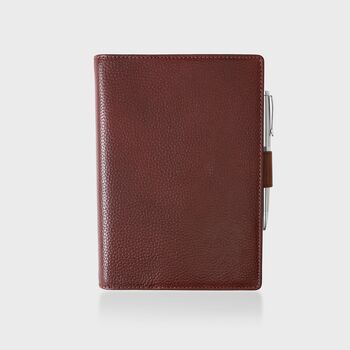 Personalised Premium Leather Notebook With Pen Holder, 2 of 10