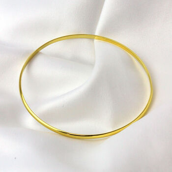 Sterling Silver Plain 3mm Bangle, 2 of 6