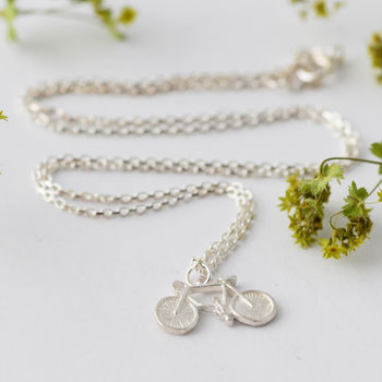 Bicycle Necklace In Sterling Silver, 3 of 11