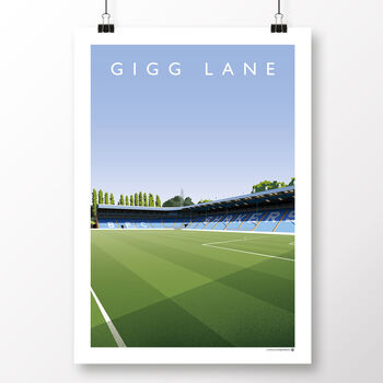 Bury Fc Gigg Lane Cemetery End And South Stand Poster, 2 of 7