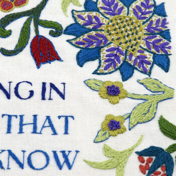 William Morris Beautifully Quote Embroidery Kit, 4 of 12