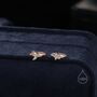 Tiny Cz Moon And Star Huggie Hoop Earrings, thumbnail 4 of 12