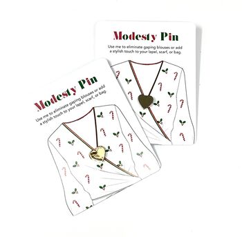 Christmas Modesty Pin Gift, Secret Santa, Stocking Filler, 6 of 9