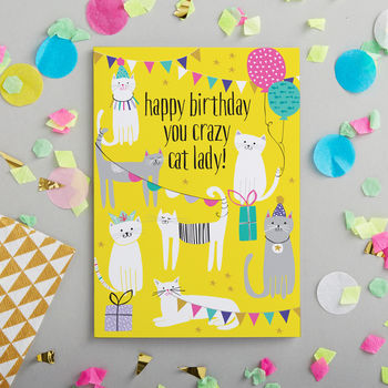 Crazy Cat Lady Birthday Card, 2 of 2