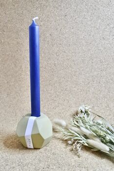 Sustainable Concrete Geometric Chunky Candle Holder, 4 of 12