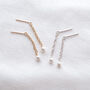 Vegan Pearl Rope Chain Earrings, thumbnail 4 of 5