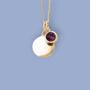 Genuine Amethyst Cz Necklace In 18ct Gold Plated Silver, thumbnail 5 of 12