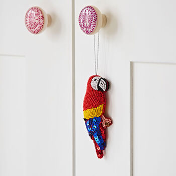 Beaded Parrot Christmas Decoration, 5 of 7