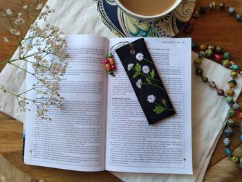 Bookmark With Hand Embroidery Daisy, 8 of 11