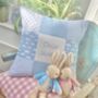 Baby Blue Nursery Name Cushion, thumbnail 9 of 9