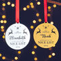 Personalised Nice List Christmas Medal Decoration, thumbnail 1 of 2