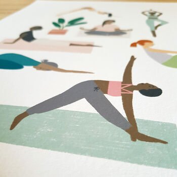 Breathe A3 Yoga Art Print, 3 of 3