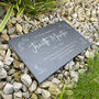 Personalised Wreath Memorial Slate Grave Marker 25 X 15cm, thumbnail 5 of 9