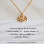 To My Mum Necklace, Infinity Heart Pendant, Sterling Silver Personalised Gift, thumbnail 3 of 10