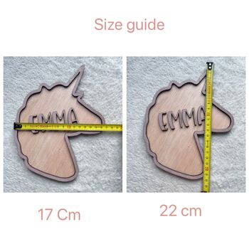 Unicorn Door Sign For Girls Bedroom Decoration For Kids Nursery, 3 of 8
