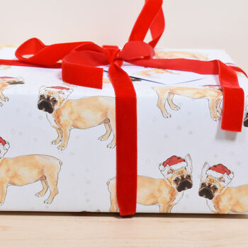 French Bulldog Eco Friendly Wrapping Paper Pack, 3 of 4